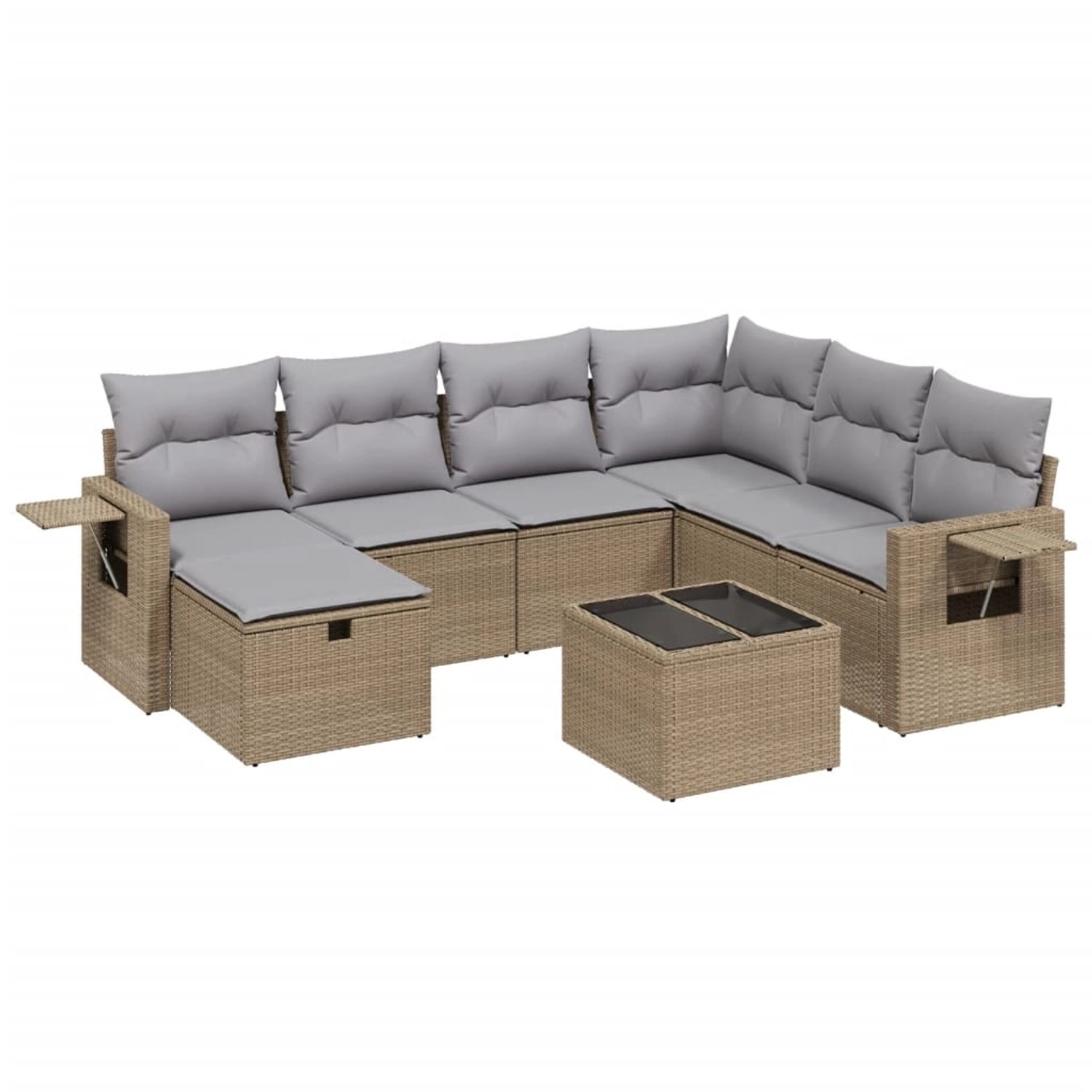 vidaXL 8-tlg Garten-Sofagarnitur mit Kissen Beige Poly Rattan Modell 152 vidaXL 8-tlg Garten-Sofagarnitur mit Kissen Beige Poly Rattan Modell 152 von VIDAXL