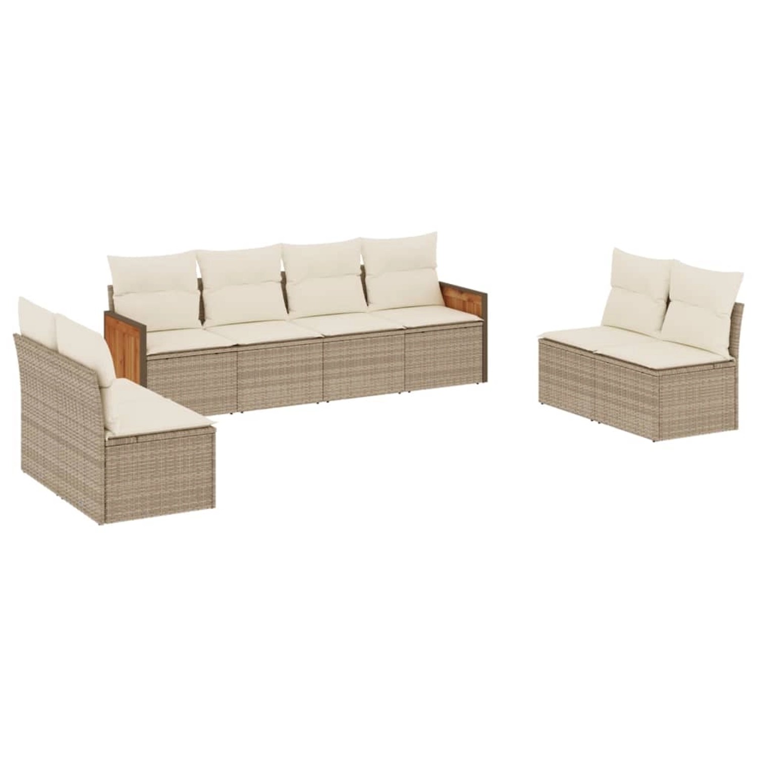 vidaXL 8-tlg Garten-Sofagarnitur mit Kissen Beige Poly Rattan Modell 168 vidaXL 8-tlg Garten-Sofagarnitur mit Kissen Beige Poly Rattan Modell 168 von VIDAXL