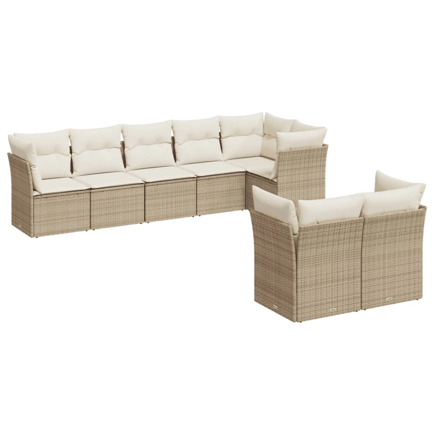 vidaXL 8-tlg Garten-Sofagarnitur mit Kissen Beige Poly Rattan Modell 24 vidaXL 8-tlg Garten-Sofagarnitur mit Kissen Beige Poly Rattan Modell 24 von VIDAXL