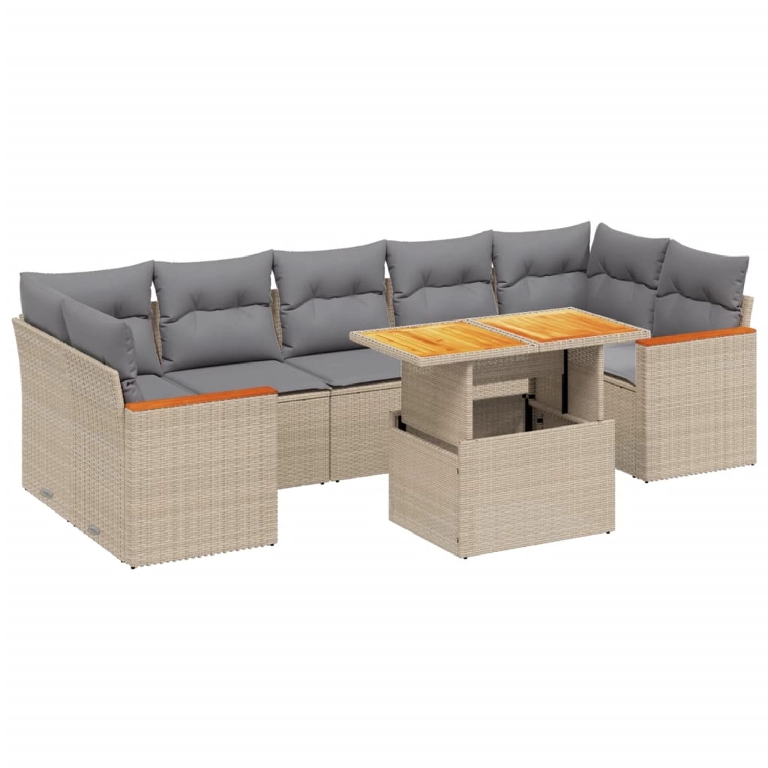 vidaXL 8-tlg Garten-Sofagarnitur mit Kissen Beige Poly Rattan Modell 276 vidaXL 8-tlg Garten-Sofagarnitur mit Kissen Beige Poly Rattan Modell 276 von VIDAXL