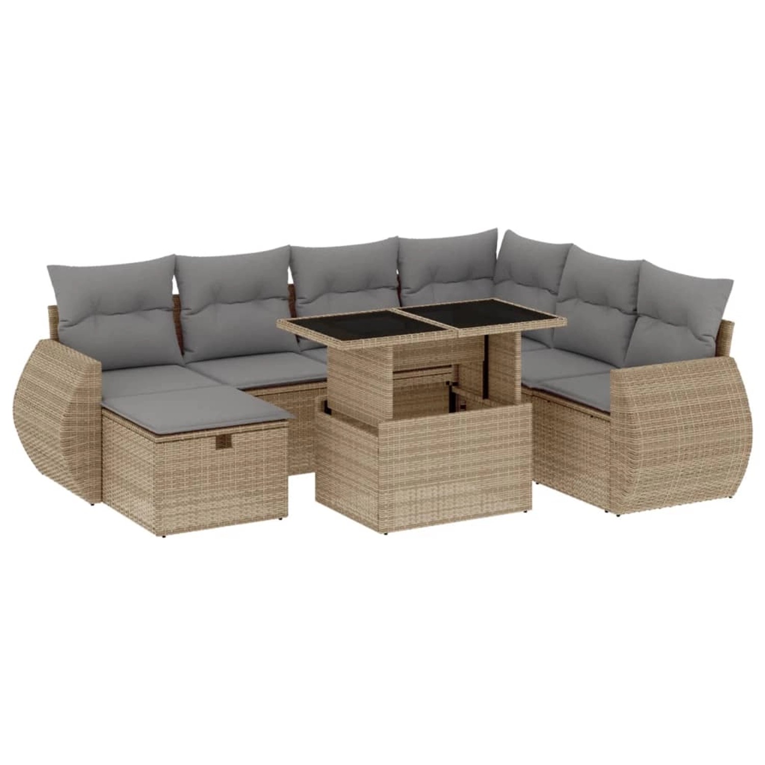 vidaXL 8-tlg Garten-Sofagarnitur mit Kissen Beige Poly Rattan Modell 330 vidaXL 8-tlg Garten-Sofagarnitur mit Kissen Beige Poly Rattan Modell 330 von VIDAXL