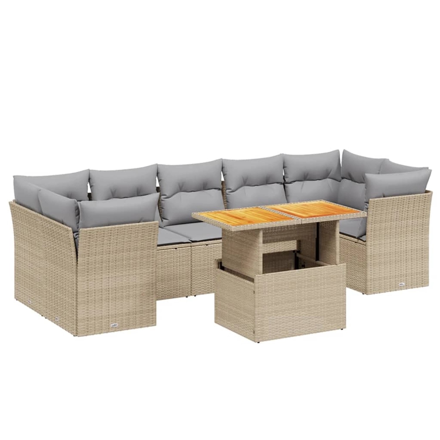 vidaXL 8-tlg Garten-Sofagarnitur mit Kissen Beige Poly Rattan Modell 349 vidaXL 8-tlg Garten-Sofagarnitur mit Kissen Beige Poly Rattan Modell 349 von VIDAXL