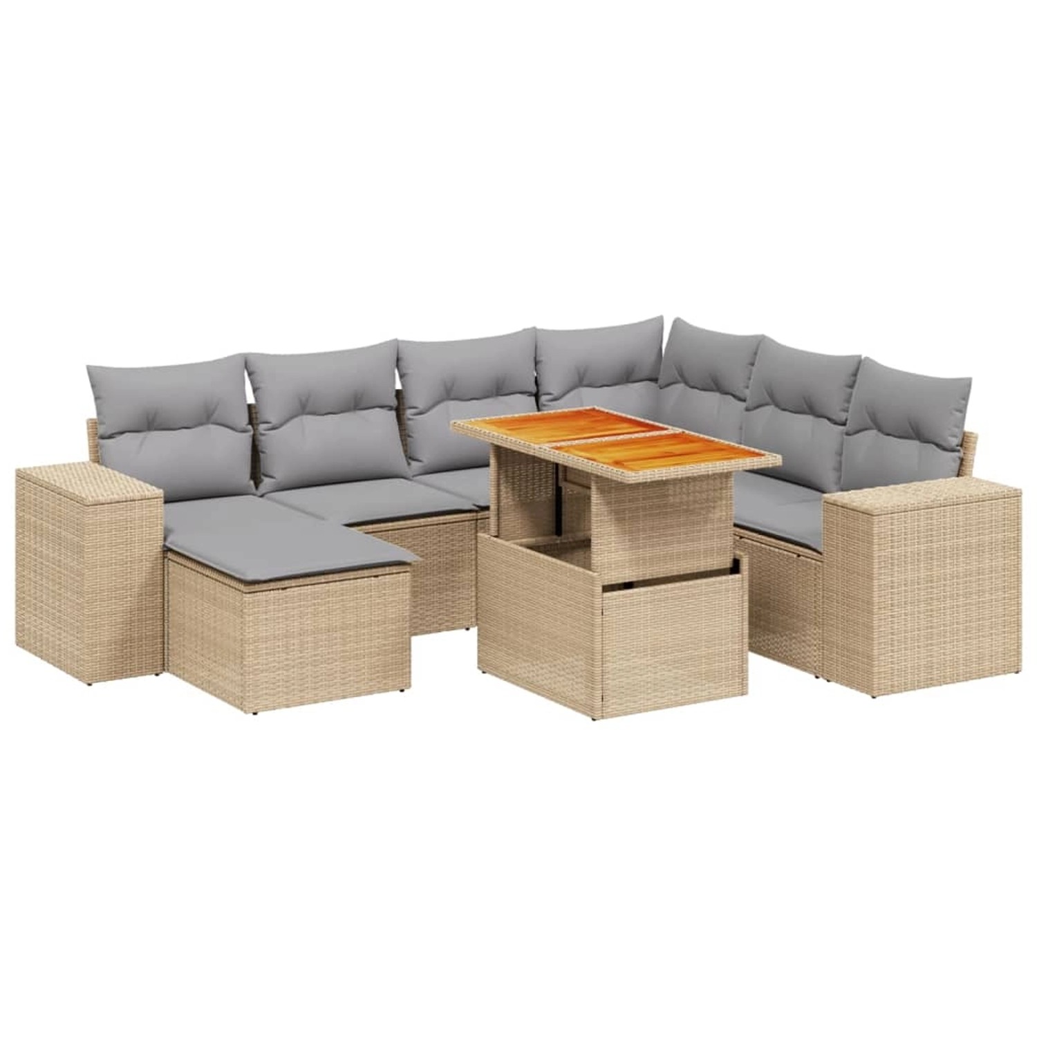 vidaXL 8-tlg Garten-Sofagarnitur mit Kissen Beige Poly Rattan Modell 354 vidaXL 8-tlg Garten-Sofagarnitur mit Kissen Beige Poly Rattan Modell 354 von VIDAXL