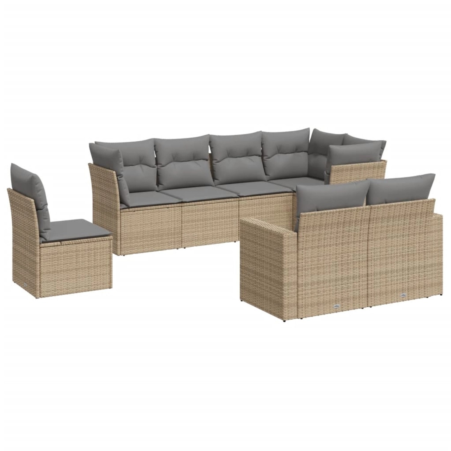 vidaXL 8-tlg Garten-Sofagarnitur mit Kissen Beige Poly Rattan Modell 42 vidaXL 8-tlg Garten-Sofagarnitur mit Kissen Beige Poly Rattan Modell 42 von VIDAXL