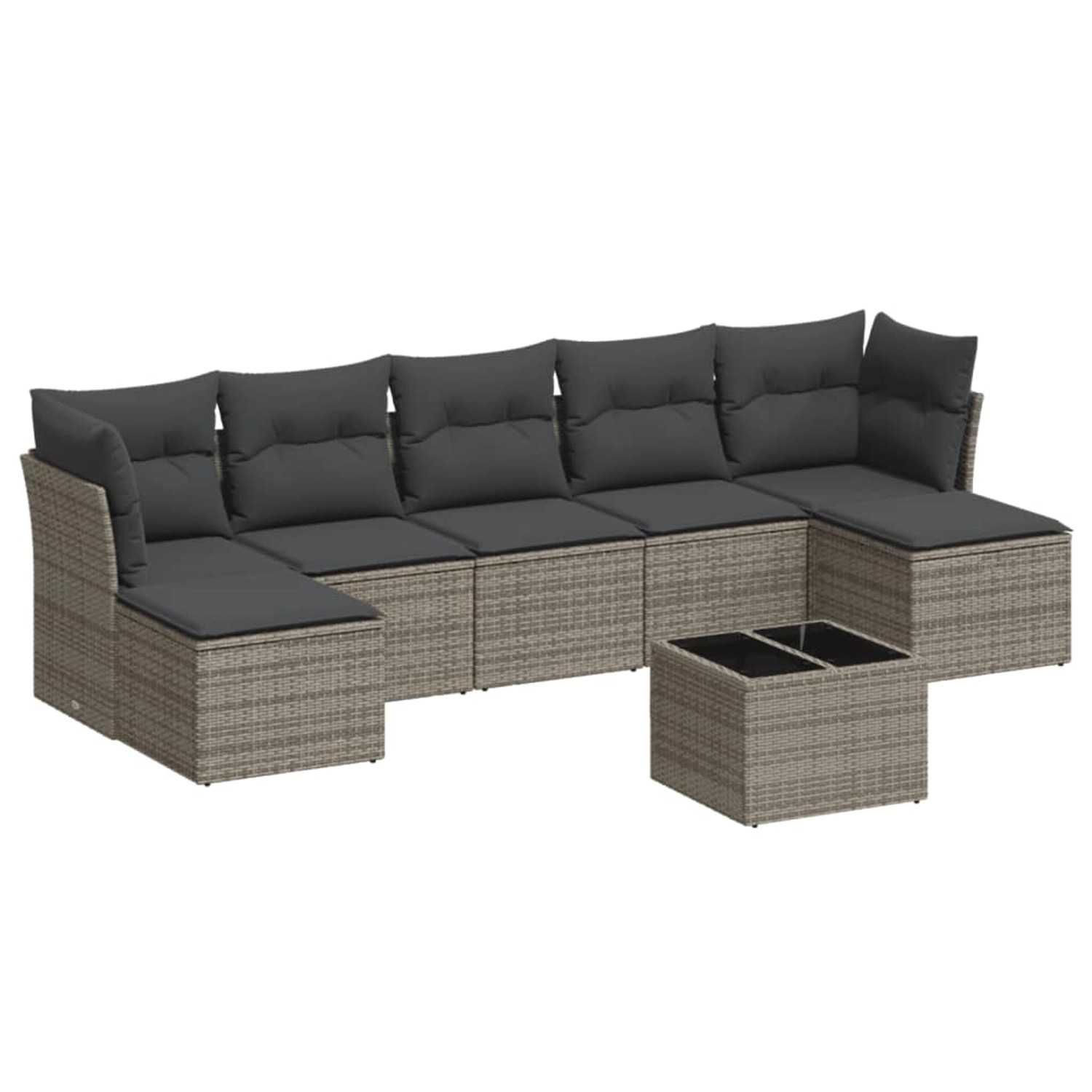 vidaXL 8-tlg Garten-Sofagarnitur mit Kissen Grau Poly Rattan Modell 44 vidaXL 8-tlg Garten-Sofagarnitur mit Kissen Grau Poly Rattan Modell 44 von VIDAXL