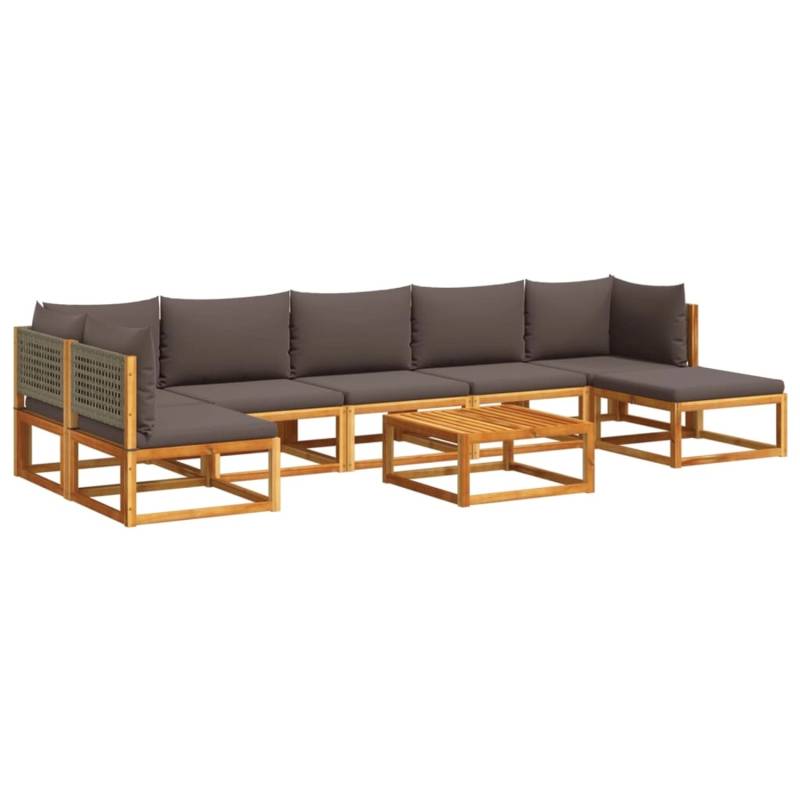 vidaXL 8-tlg Garten-Sofagarnitur mit Kissen Massivholz Akazie Modell 4 von VIDAXL
