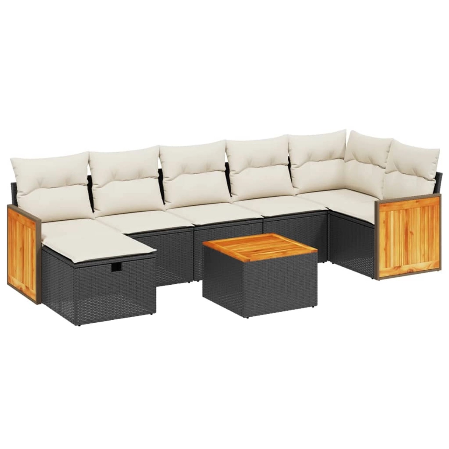 vidaXL 8-tlg Garten-Sofagarnitur mit Kissen Schwarz Poly Rattan Modell 119 vidaXL 8-tlg Garten-Sofagarnitur mit Kissen Schwarz Poly Rattan Modell 119 von VIDAXL