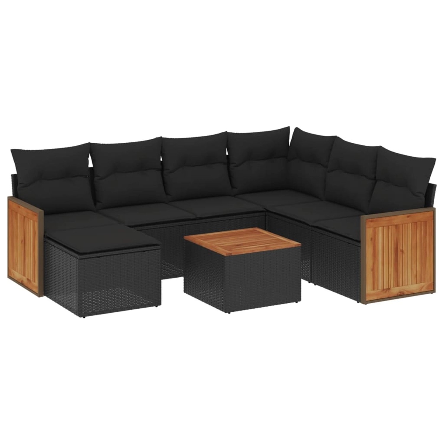 vidaXL 8-tlg Garten-Sofagarnitur mit Kissen Schwarz Poly Rattan Modell 141 vidaXL 8-tlg Garten-Sofagarnitur mit Kissen Schwarz Poly Rattan Modell 141 von VIDAXL