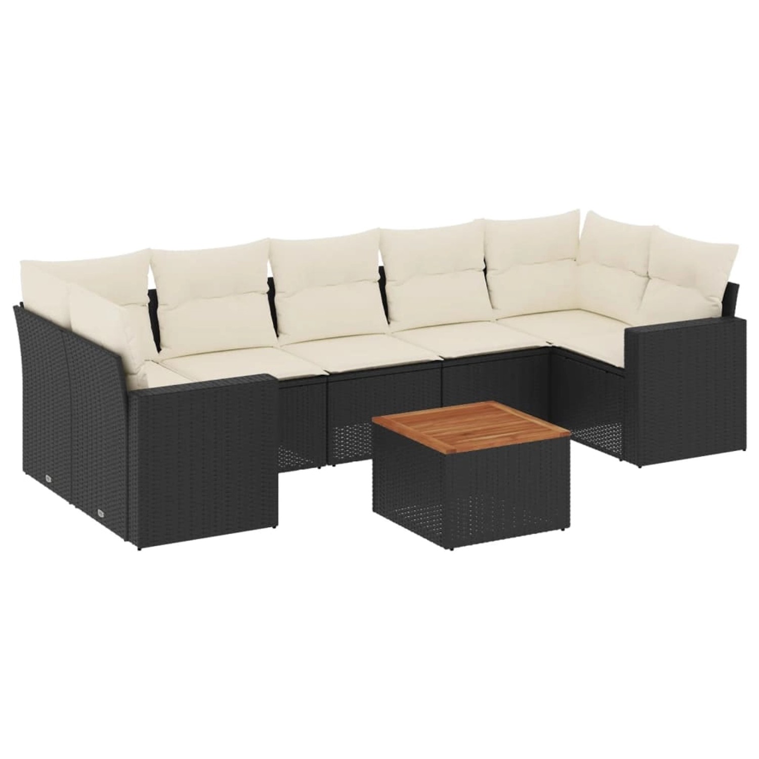 vidaXL 8-tlg Garten-Sofagarnitur mit Kissen Schwarz Poly Rattan Modell 156 vidaXL 8-tlg Garten-Sofagarnitur mit Kissen Schwarz Poly Rattan Modell 156 von VIDAXL