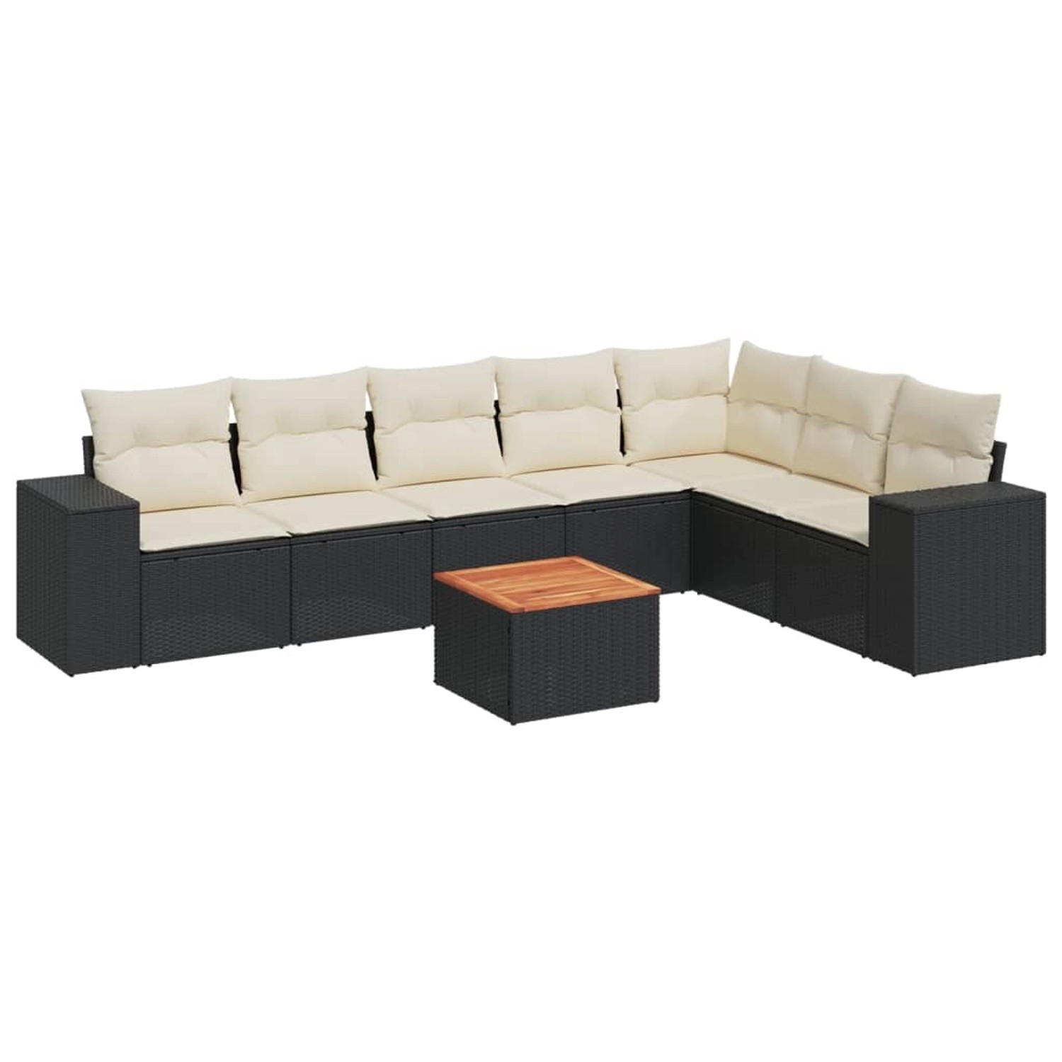 vidaXL 8-tlg Garten-Sofagarnitur mit Kissen Schwarz Poly Rattan Modell 50 vidaXL 8-tlg Garten-Sofagarnitur mit Kissen Schwarz Poly Rattan Modell 50 von VIDAXL