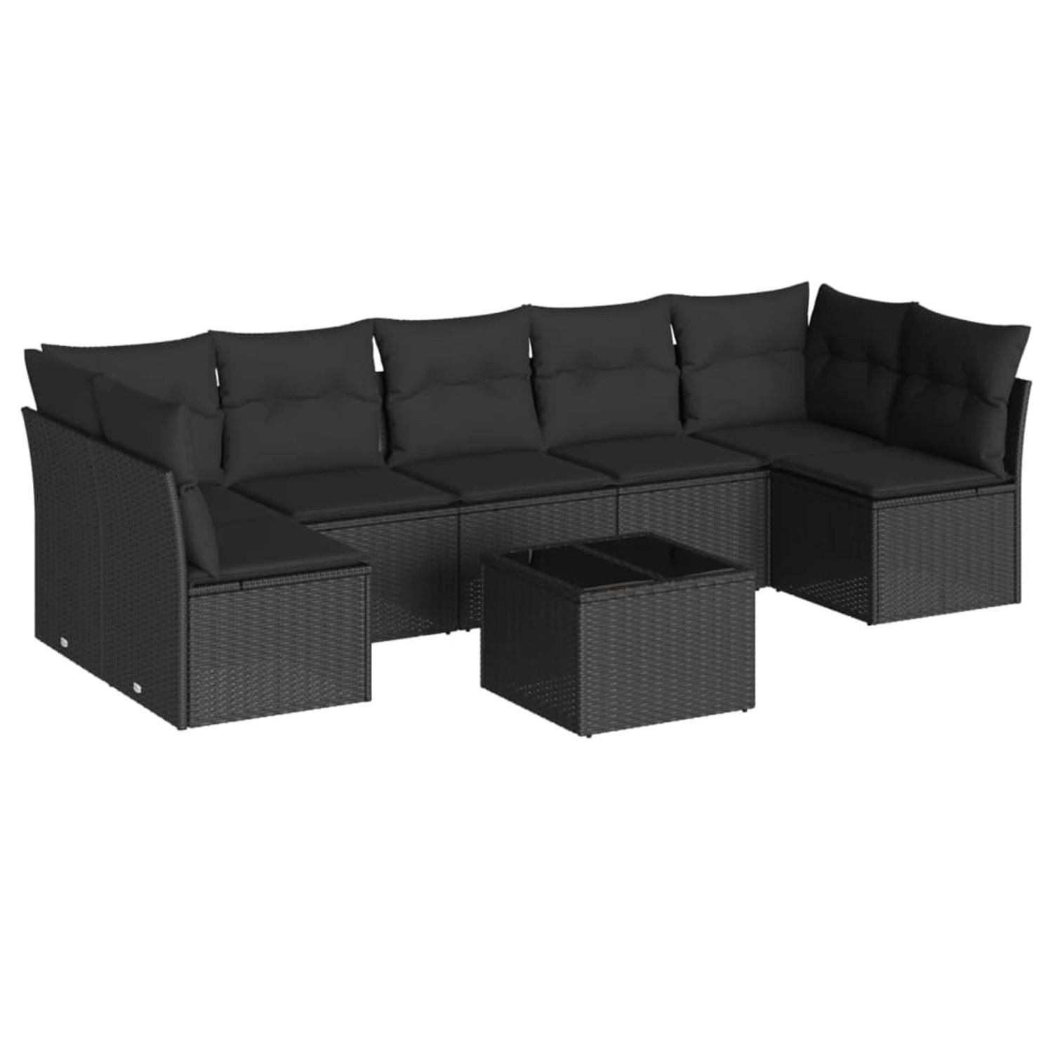 vidaXL 8-tlg Garten-Sofagarnitur mit Kissen Schwarz Poly Rattan Modell 60 vidaXL 8-tlg Garten-Sofagarnitur mit Kissen Schwarz Poly Rattan Modell 60 von VIDAXL
