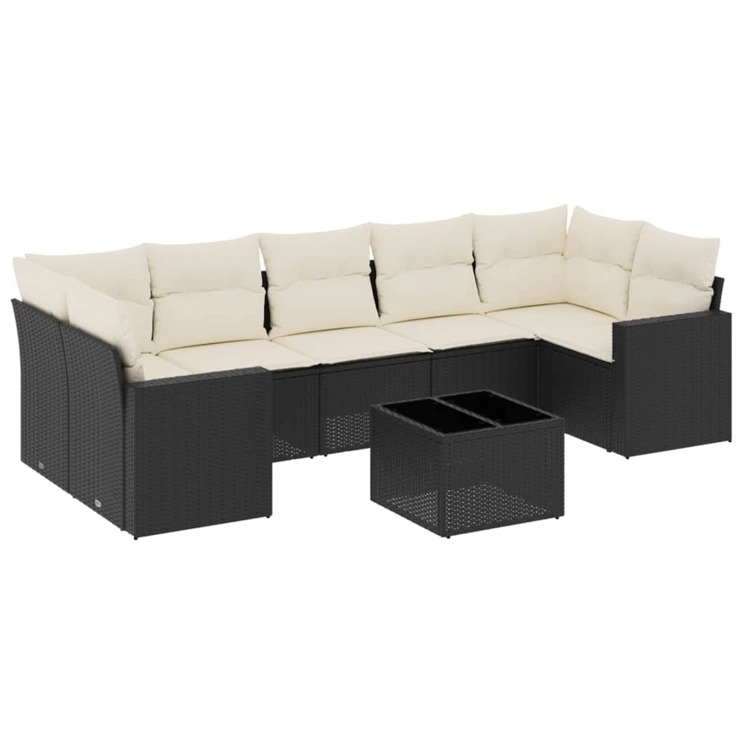 vidaXL 8-tlg Garten-Sofagarnitur mit Kissen Schwarz Poly Rattan Modell 75 vidaXL 8-tlg Garten-Sofagarnitur mit Kissen Schwarz Poly Rattan Modell 75 von VIDAXL