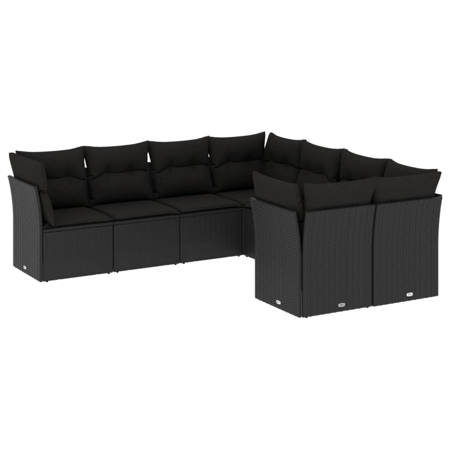 vidaXL 8-tlg Garten-Sofagarnitur mit Kissen Schwarz Poly Rattan Modell 9 vidaXL 8-tlg Garten-Sofagarnitur mit Kissen Schwarz Poly Rattan Modell 9 von VIDAXL