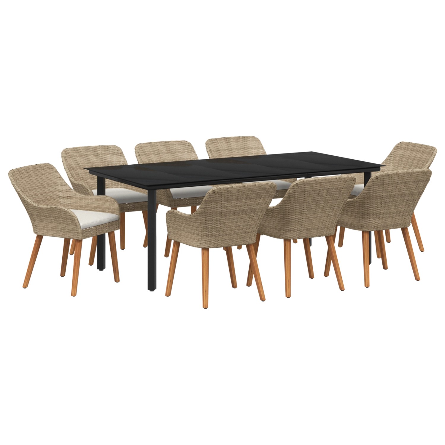 vidaXL 9-Teilige Garten Essgruppe Beige Poly Rattan 3261704 vidaXL 9-Teilige Garten Essgruppe Beige Poly Rattan 3261704 von VIDAXL