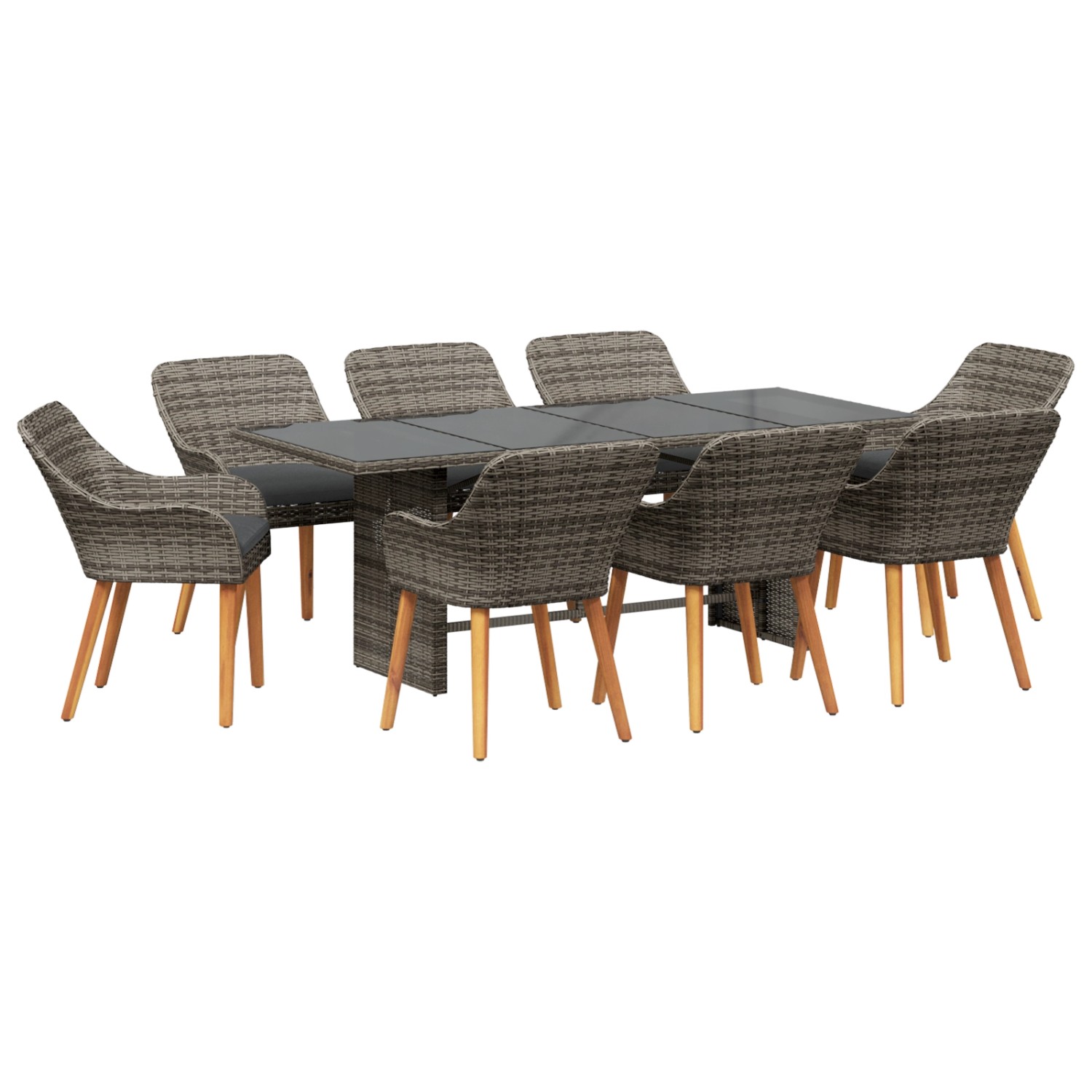 vidaXL 9-Teilige Garten Essgruppe Graues Poly-Rattan 3261626 vidaXL 9-Teilige Garten Essgruppe Graues Poly-Rattan 3261626 von VIDAXL