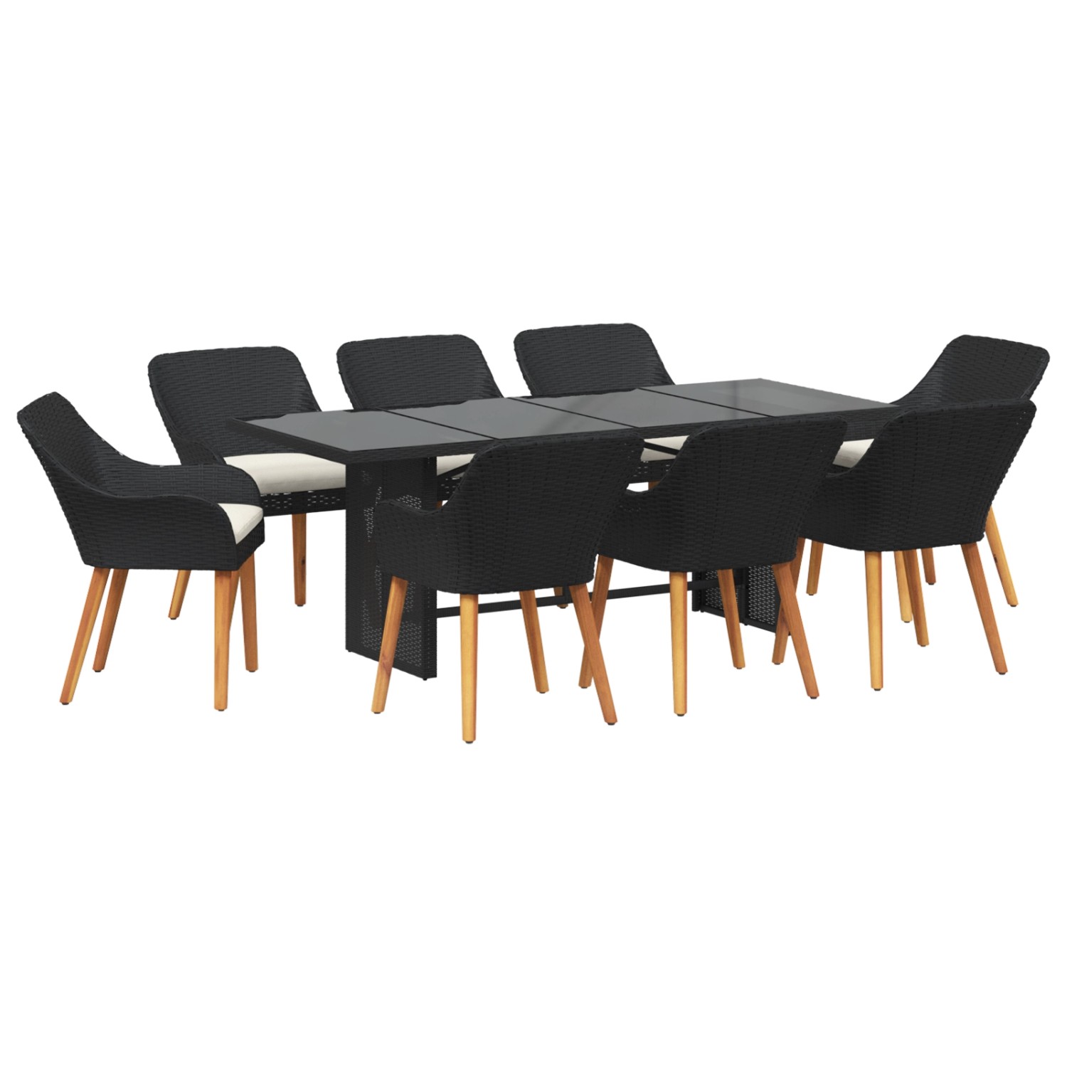 vidaXL 9-Teiliges Garten Essset Schwarzes Poly-Rattan 3261622 vidaXL 9-Teiliges Garten Essset Schwarzes Poly-Rattan 3261622 von VIDAXL