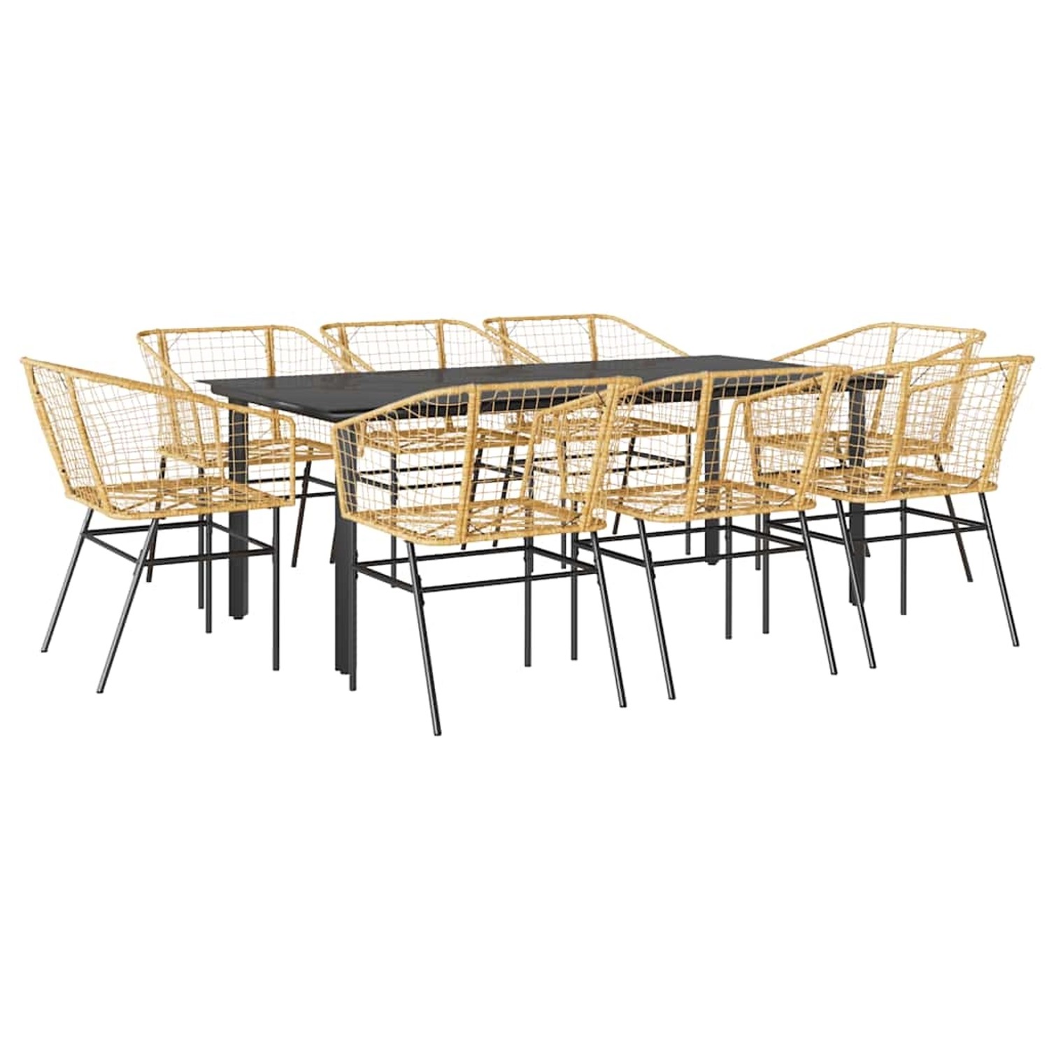 vidaXL 9-Teiliges Garten-Esszimmerset Braun Poly Rattan Glas 3334596 vidaXL 9-Teiliges Garten-Esszimmerset Braun Poly Rattan Glas 3334596 von VIDAXL