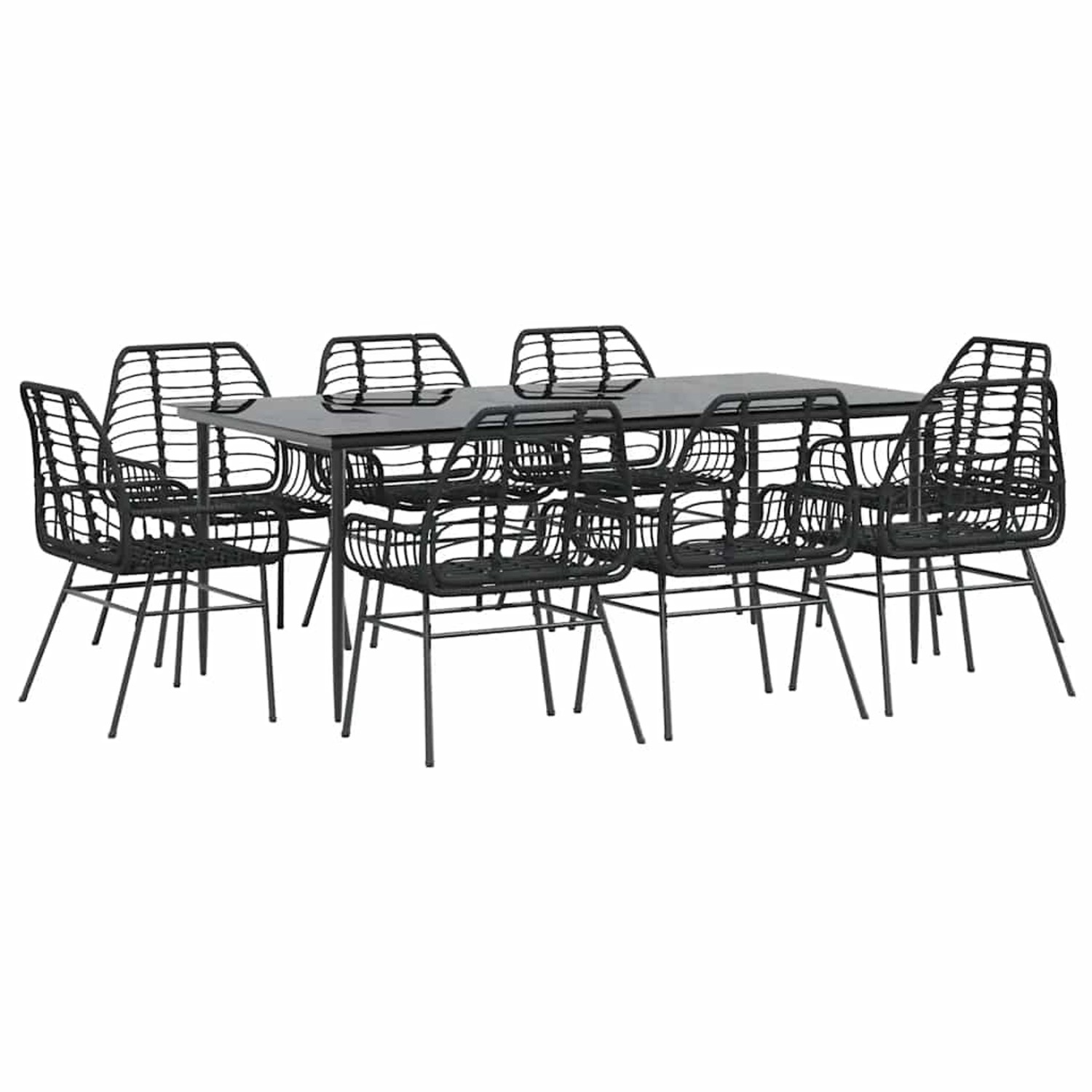 vidaXL 9-Teiliges Garten-Esszimmerset Poly Rattan Glas 3334442 vidaXL 9-Teiliges Garten-Esszimmerset Poly Rattan Glas 3334442 von VIDAXL