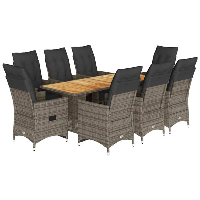 vidaXL 9-Tlg Garten-Bistro-Set mit Kissen Grau Poly Rattan 3276892 vidaXL 9-Tlg Garten-Bistro-Set mit Kissen Grau Poly Rattan 3276892 von VIDAXL