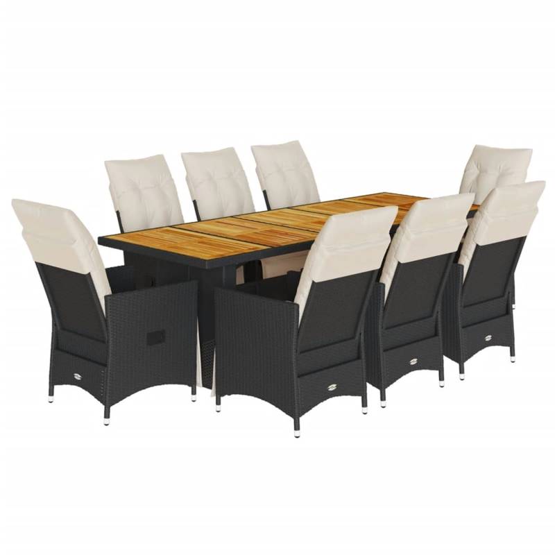 vidaXL 9-Tlg Garten-Bistro-Set mit Kissen Schwarz Poly Rattan 3277255 vidaXL 9-Tlg Garten-Bistro-Set mit Kissen Schwarz Poly Rattan 3277255 von VIDAXL