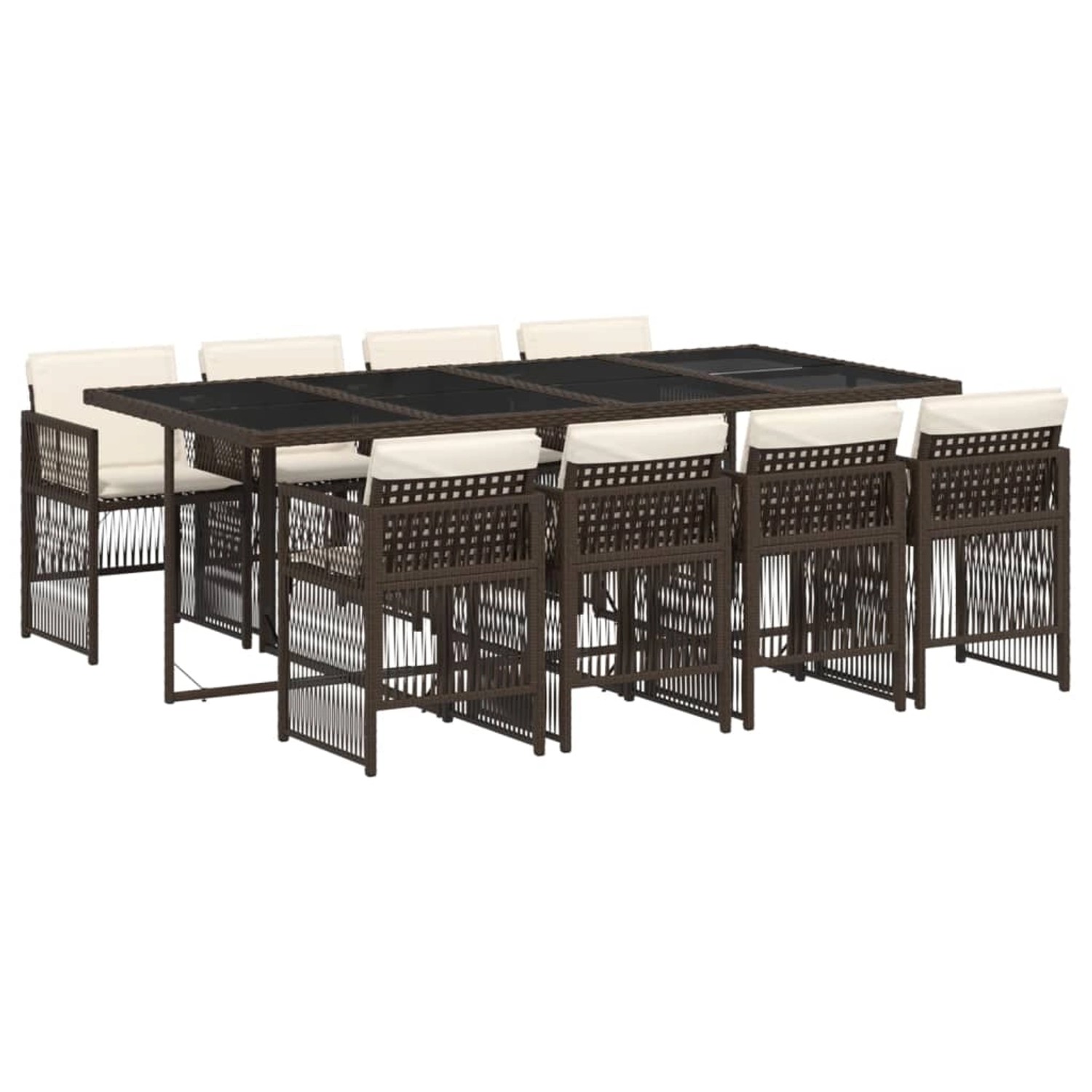 vidaXL 9-Tlg Garten-Essgruppe mit Kissen Braun Poly Rattan 3210921 vidaXL 9-Tlg Garten-Essgruppe mit Kissen Braun Poly Rattan 3210921 von VIDAXL