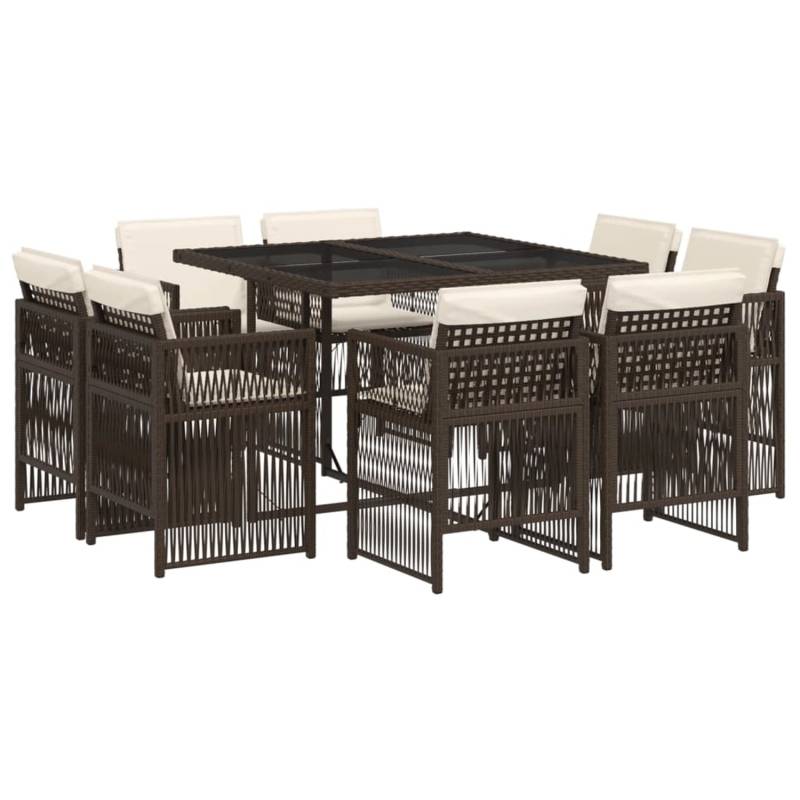 vidaXL 9-Tlg Garten-Essgruppe mit Kissen Braun Poly Rattan 3211017 vidaXL 9-Tlg Garten-Essgruppe mit Kissen Braun Poly Rattan 3211017 von VIDAXL