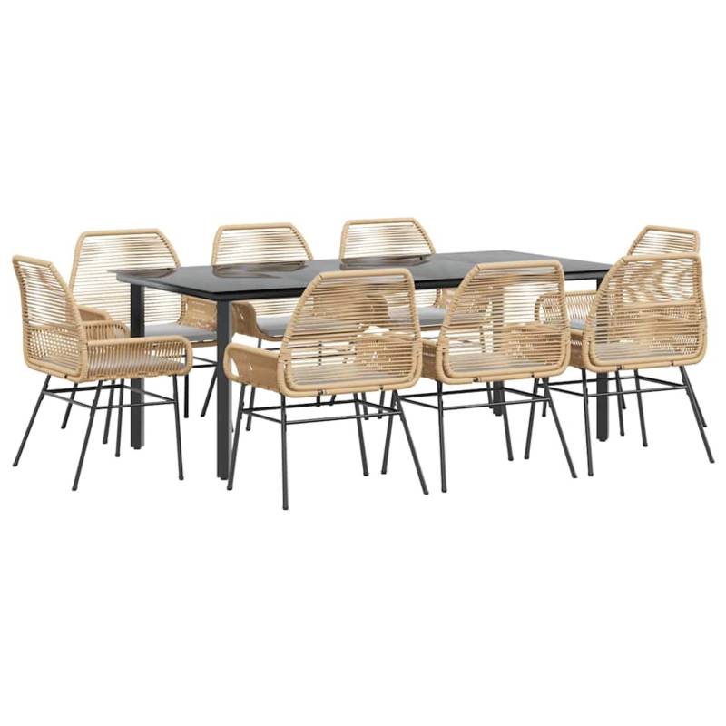 vidaXL 9-Tlg Garten-Essgruppe mit Kissen Braun Poly Rattan Glas 3334575 vidaXL 9-Tlg Garten-Essgruppe mit Kissen Braun Poly Rattan Glas 3334575 von VIDAXL