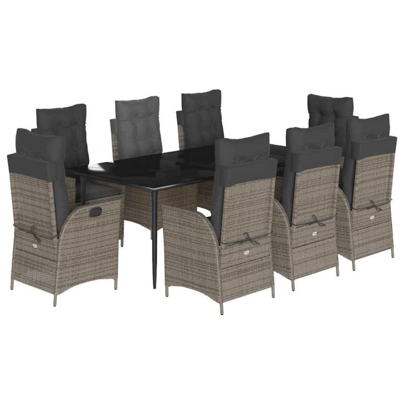 vidaXL 9-Tlg Garten-Essgruppe mit Kissen Grau Poly Rattan 3213223 vidaXL 9-Tlg Garten-Essgruppe mit Kissen Grau Poly Rattan 3213223 von VIDAXL