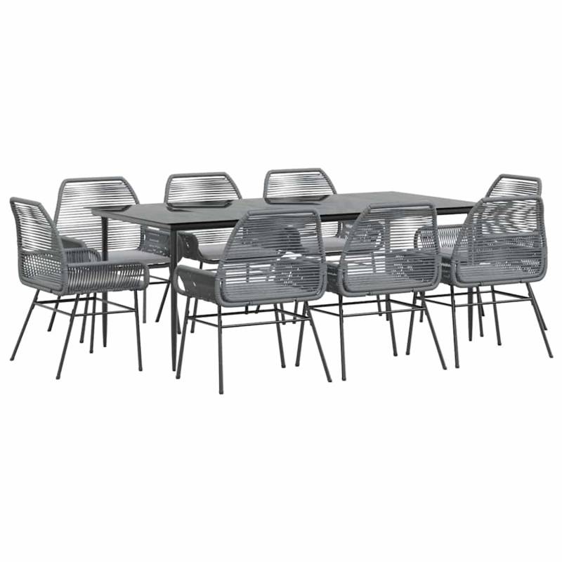 vidaXL 9-Tlg Garten-Essgruppe mit Kissen Grau Poly Rattan Glas 3334484 vidaXL 9-Tlg Garten-Essgruppe mit Kissen Grau Poly Rattan Glas 3334484 von VIDAXL