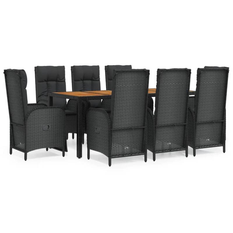 vidaXL 9-Tlg Garten-Essgruppe mit Kissen Schwarz Poly Rattan 3185082 vidaXL 9-Tlg Garten-Essgruppe mit Kissen Schwarz Poly Rattan 3185082 von VIDAXL