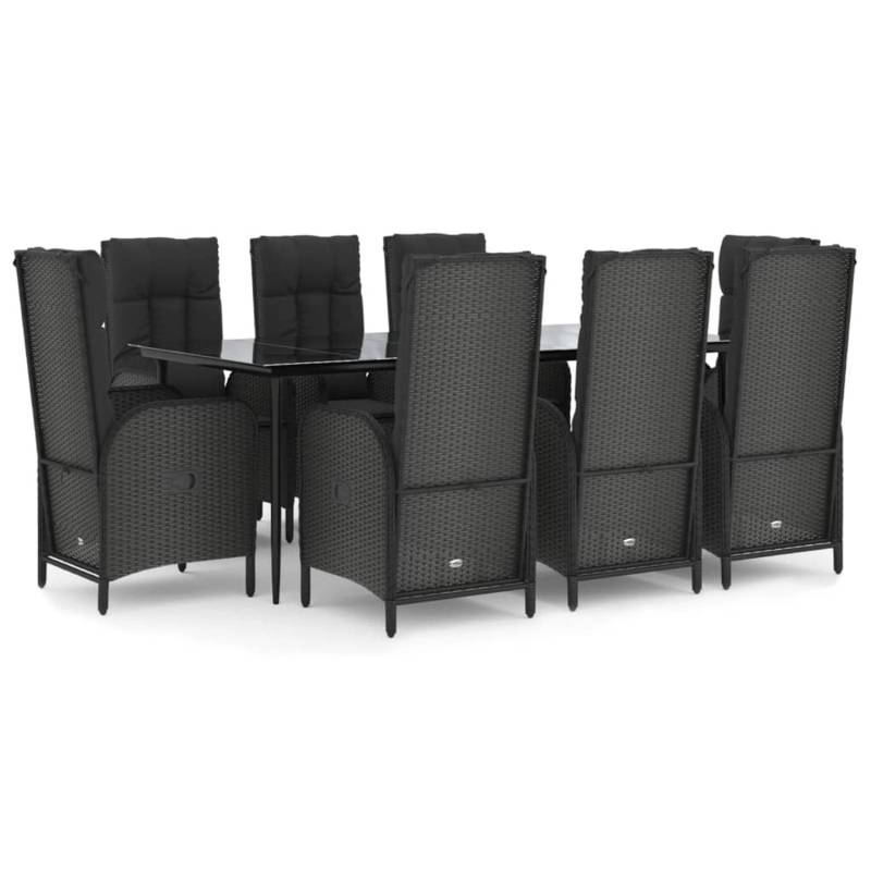 vidaXL 9-Tlg Garten-Essgruppe mit Kissen Schwarz Poly Rattan 3185174 vidaXL 9-Tlg Garten-Essgruppe mit Kissen Schwarz Poly Rattan 3185174 von VIDAXL
