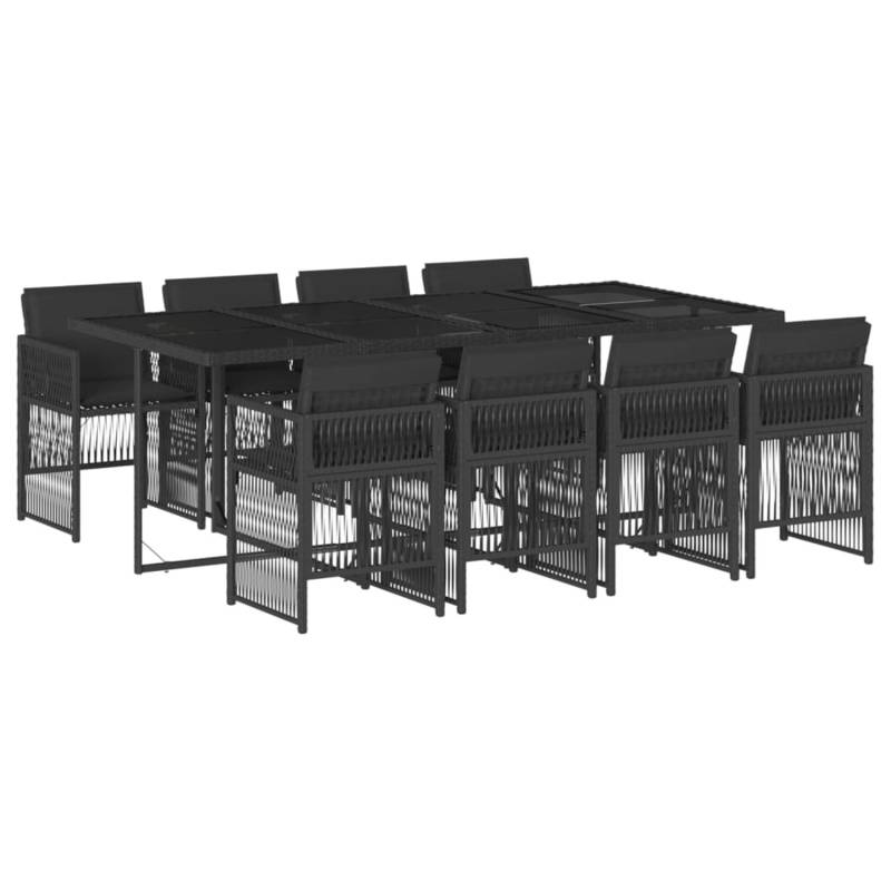 vidaXL 9-Tlg Garten-Essgruppe mit Kissen Schwarz Poly Rattan 3210919 vidaXL 9-Tlg Garten-Essgruppe mit Kissen Schwarz Poly Rattan 3210919 von VIDAXL