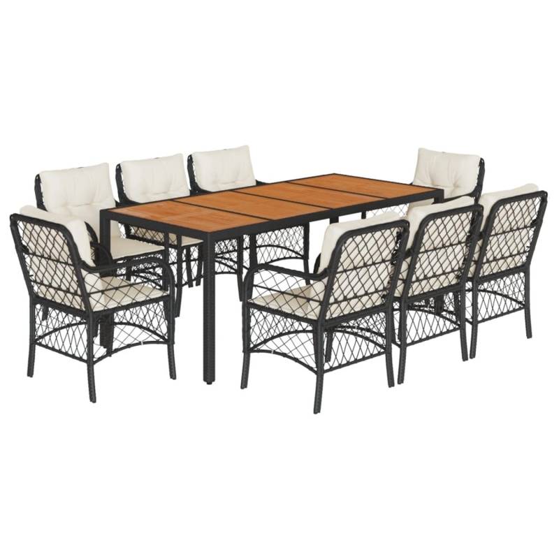 vidaXL 9-Tlg Garten-Essgruppe mit Kissen Schwarz Poly Rattan 3212041 vidaXL 9-Tlg Garten-Essgruppe mit Kissen Schwarz Poly Rattan 3212041 von VIDAXL