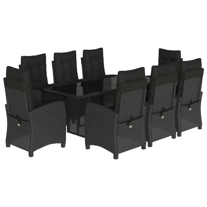 vidaXL 9-Tlg Garten-Essgruppe mit Kissen Schwarz Poly Rattan 3212685 vidaXL 9-Tlg Garten-Essgruppe mit Kissen Schwarz Poly Rattan 3212685 von VIDAXL