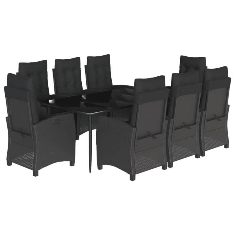 vidaXL 9-Tlg Garten-Essgruppe mit Kissen Schwarz Poly Rattan 3212751 vidaXL 9-Tlg Garten-Essgruppe mit Kissen Schwarz Poly Rattan 3212751 von VIDAXL
