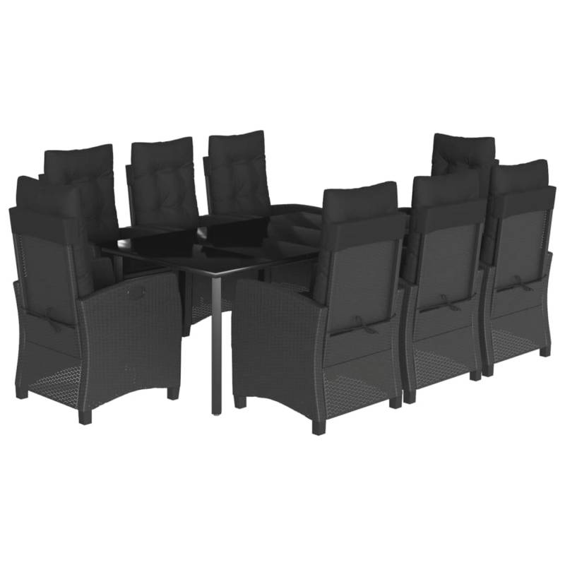 vidaXL 9-Tlg Garten-Essgruppe mit Kissen Schwarz Poly Rattan 3212760 vidaXL 9-Tlg Garten-Essgruppe mit Kissen Schwarz Poly Rattan 3212760 von VIDAXL