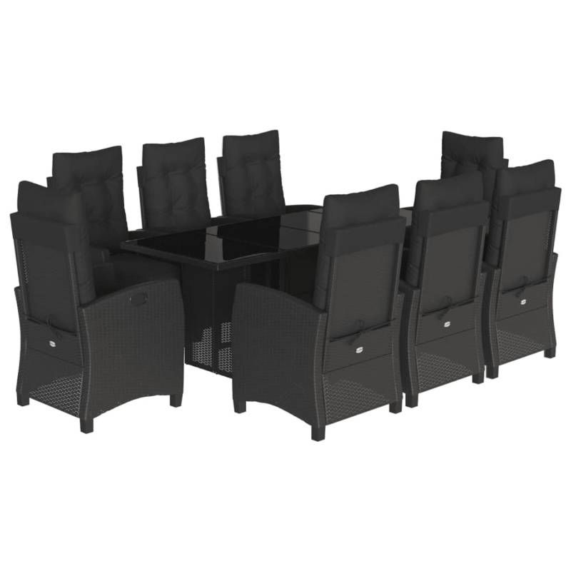 vidaXL 9-Tlg Garten-Essgruppe mit Kissen Schwarz Poly Rattan 3212921 vidaXL 9-Tlg Garten-Essgruppe mit Kissen Schwarz Poly Rattan 3212921 von VIDAXL