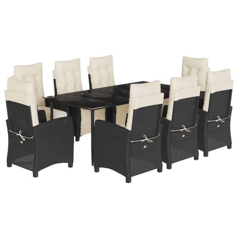 vidaXL 9-Tlg Garten-Essgruppe mit Kissen Schwarz Poly Rattan 3212952 vidaXL 9-Tlg Garten-Essgruppe mit Kissen Schwarz Poly Rattan 3212952 von VIDAXL