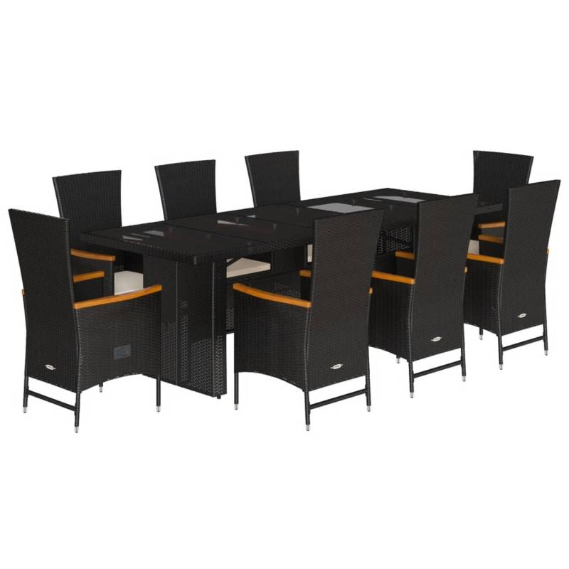 vidaXL 9-Tlg Garten-Essgruppe mit Kissen Schwarz Poly Rattan 3277533 vidaXL 9-Tlg Garten-Essgruppe mit Kissen Schwarz Poly Rattan 3277533 von VIDAXL