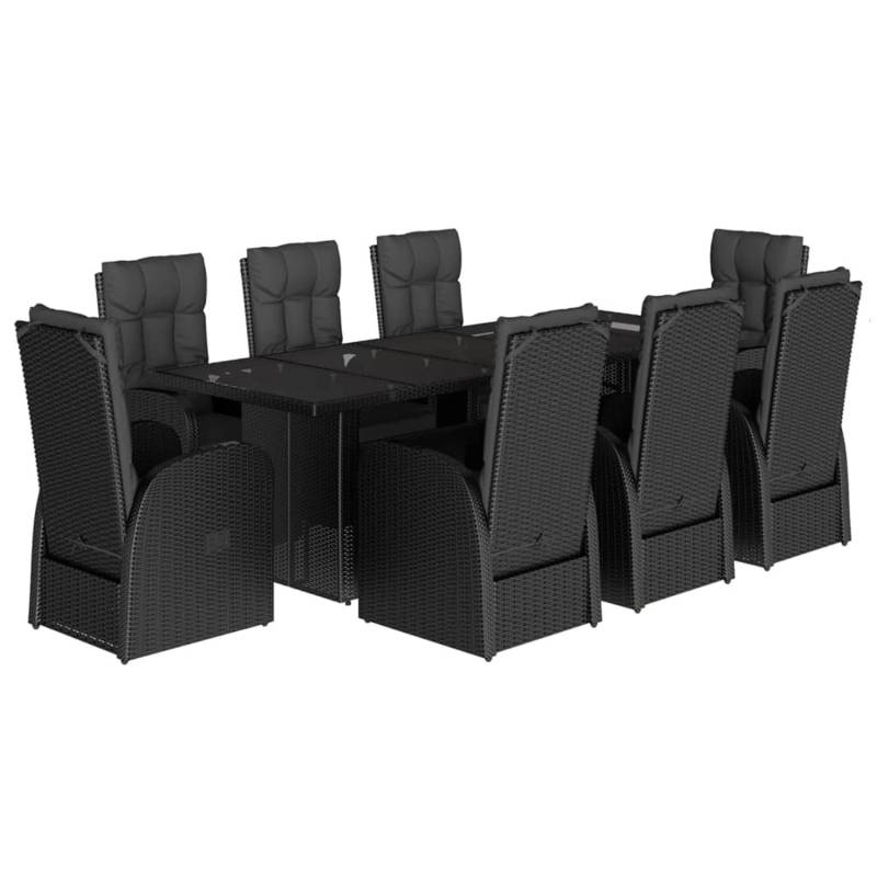 vidaXL 9-Tlg Garten-Essgruppe mit Kissen Schwarz Poly Rattan 3277657 vidaXL 9-Tlg Garten-Essgruppe mit Kissen Schwarz Poly Rattan 3277657 von VIDAXL