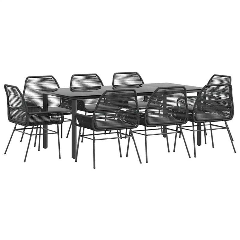 vidaXL 9-Tlg Garten-Essgruppe mit Kissen Schwarz Poly Rattan Glas 3334568 vidaXL 9-Tlg Garten-Essgruppe mit Kissen Schwarz Poly Rattan Glas 3334568 von VIDAXL