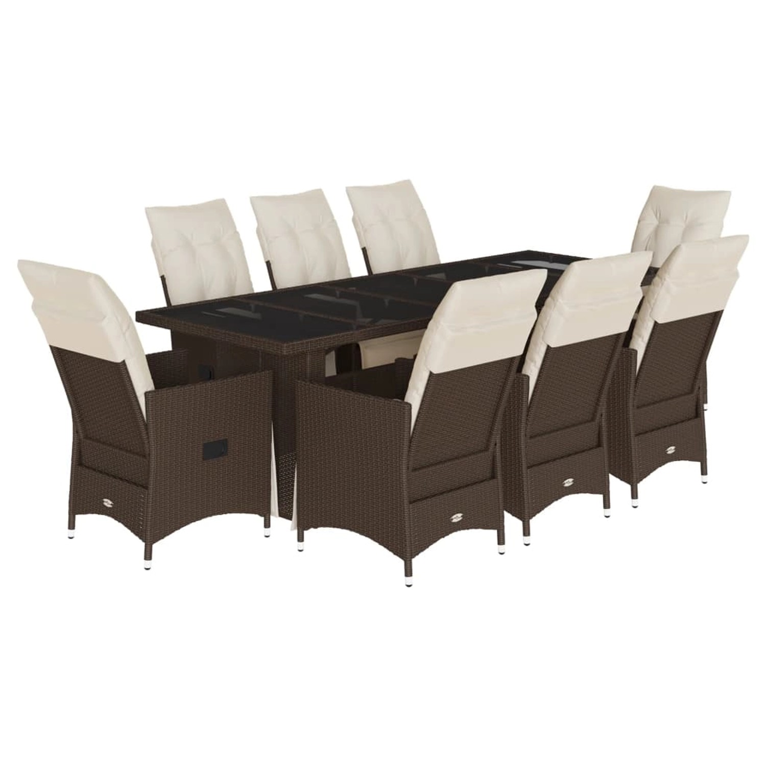 vidaXL 9-tlg Garten-Bistro-Set mit Kissen Braun Poly Rattan Modell 1 vidaXL 9-tlg Garten-Bistro-Set mit Kissen Braun Poly Rattan Modell 1 von VIDAXL