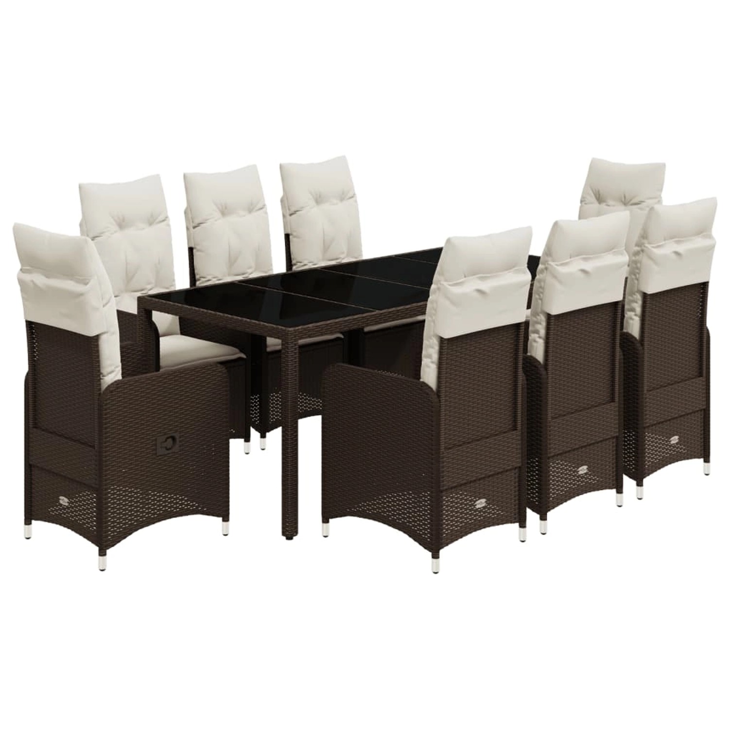 vidaXL 9-tlg Garten-Bistro-Set mit Kissen Braun Poly Rattan Modell 5 vidaXL 9-tlg Garten-Bistro-Set mit Kissen Braun Poly Rattan Modell 5 von VIDAXL