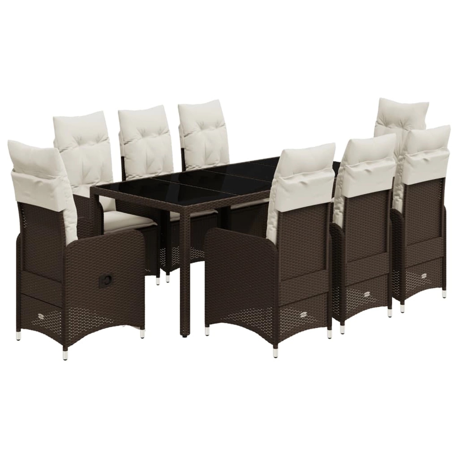 vidaXL 9-tlg Garten-Bistro-Set mit Kissen Braun Poly Rattan Modell 6 vidaXL 9-tlg Garten-Bistro-Set mit Kissen Braun Poly Rattan Modell 6 von VIDAXL