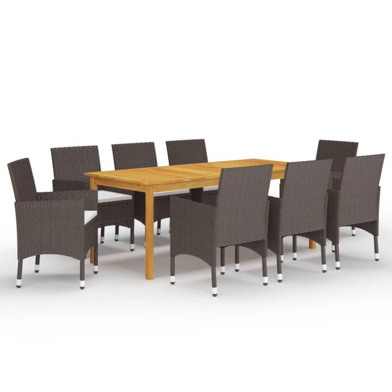 vidaXL 9-tlg Garten-Essgruppe Braun Modell 1 von VIDAXL