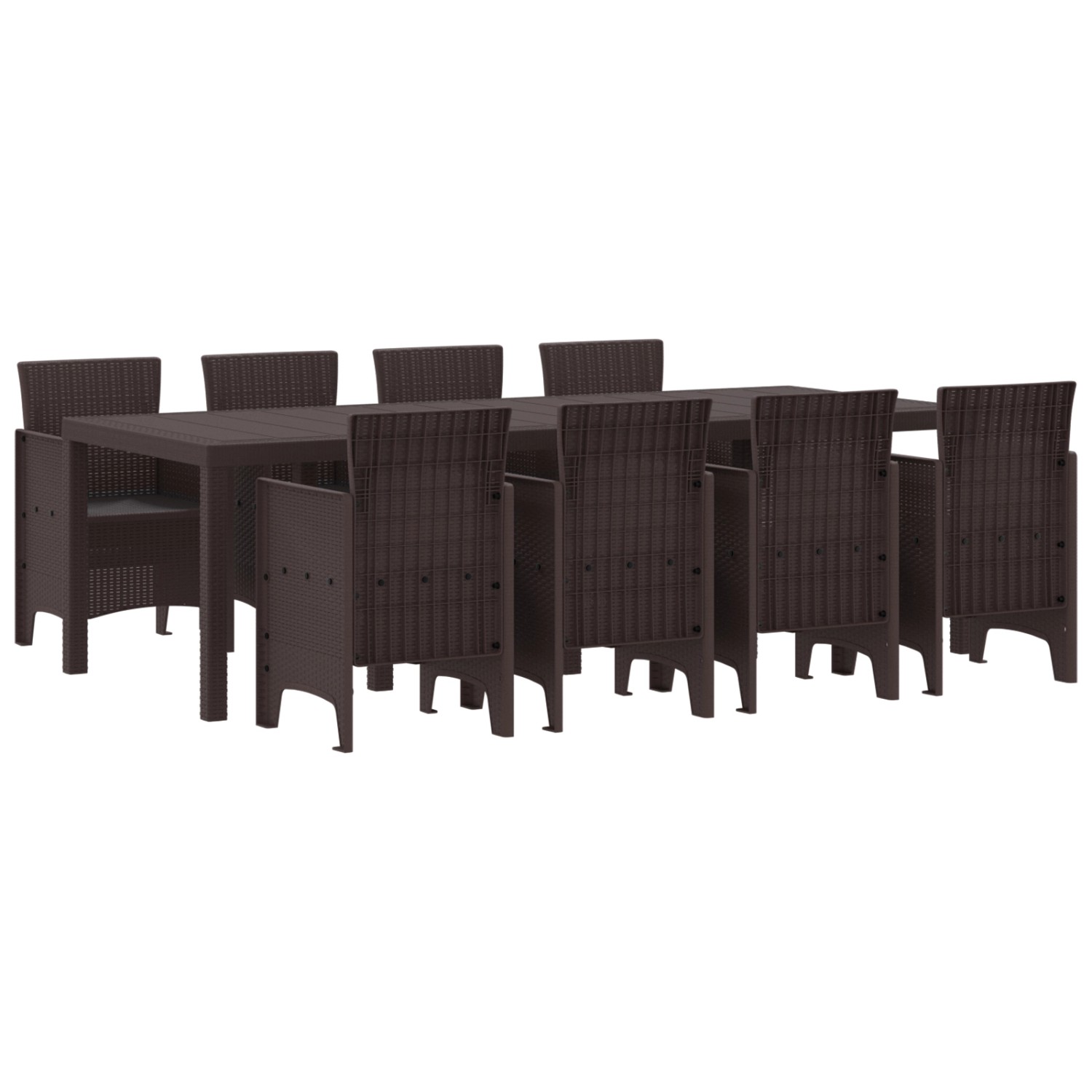 vidaXL 9-tlg Garten-Essgruppe Braun Poly Rattan 3378737 vidaXL 9-tlg Garten-Essgruppe Braun Poly Rattan 3378737 von VIDAXL