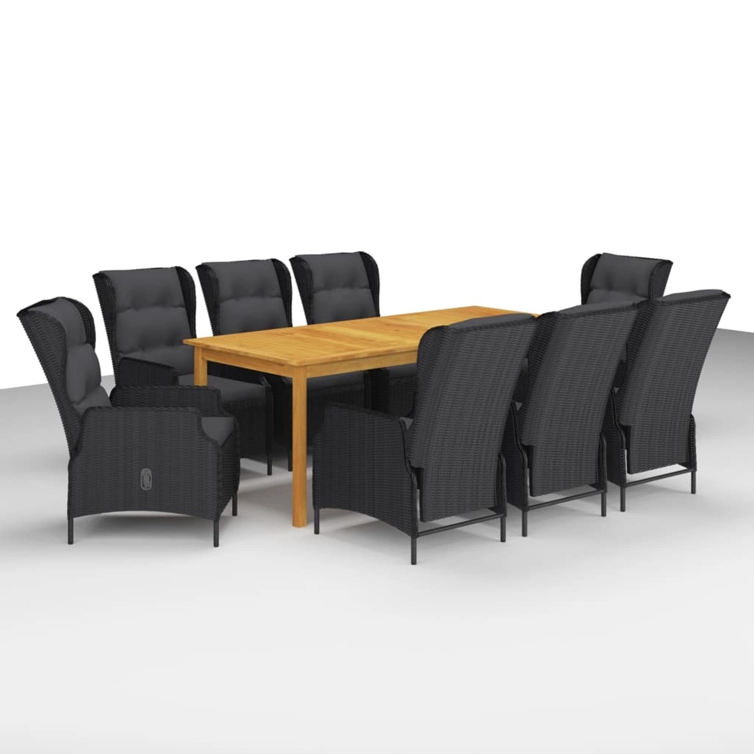 vidaXL 9-tlg Garten-Essgruppe Dunkelgrau Modell 1 vidaXL 9-tlg Garten-Essgruppe Dunkelgrau Modell 1 von VIDAXL