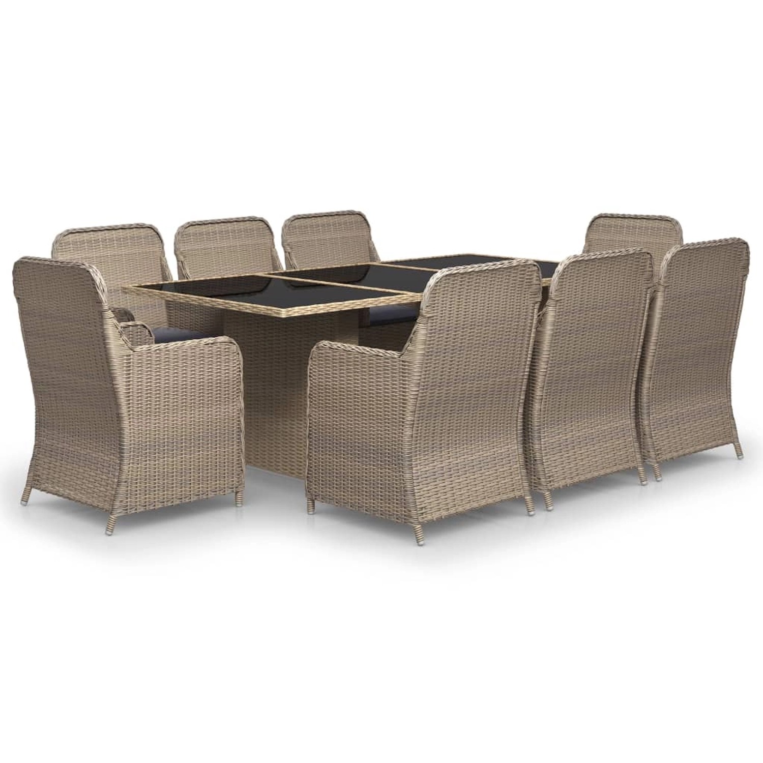 vidaXL 9-tlg Garten-Essgruppe Poly Rattan Braun Modell 4 vidaXL 9-tlg Garten-Essgruppe Poly Rattan Braun Modell 4 von VIDAXL
