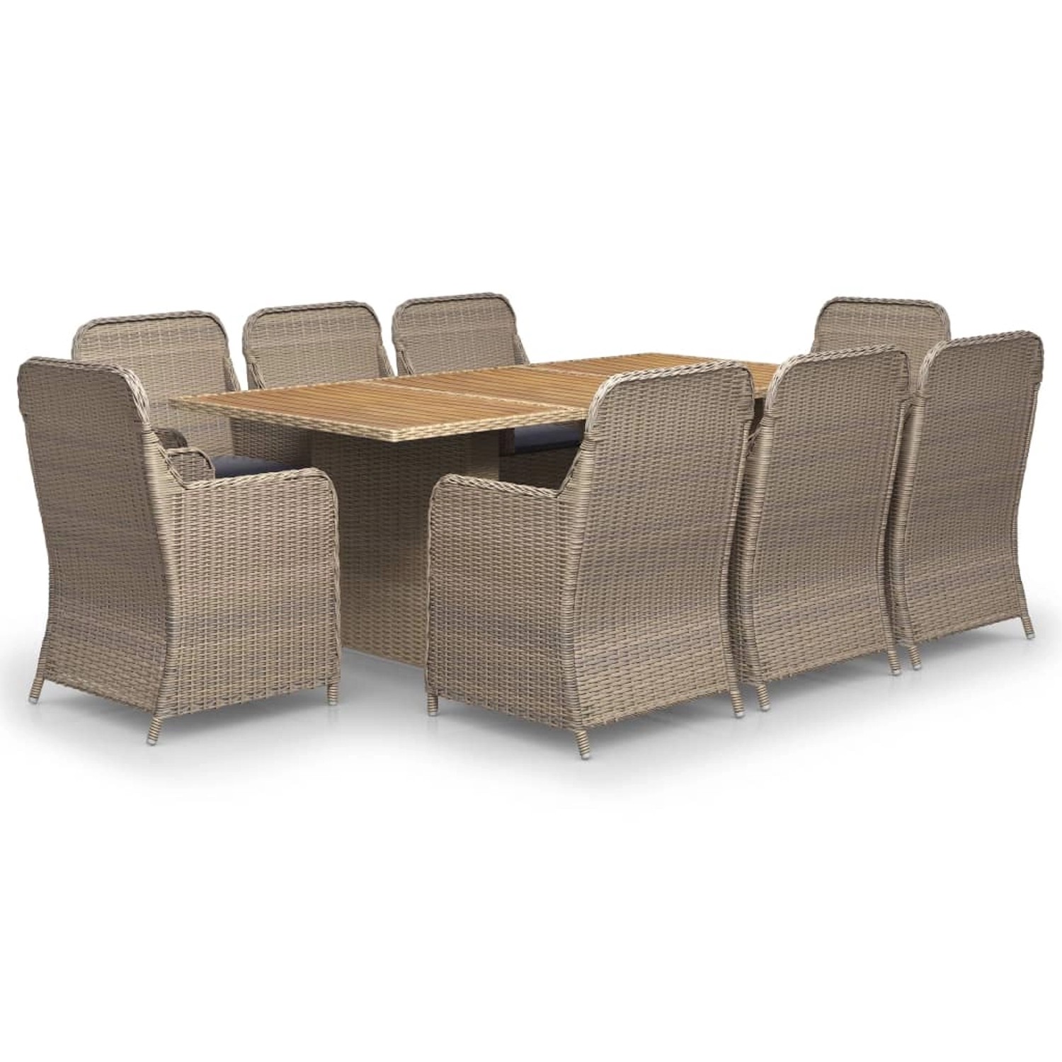 vidaXL 9-tlg Garten-Essgruppe Poly Rattan Braun Modell 6 vidaXL 9-tlg Garten-Essgruppe Poly Rattan Braun Modell 6 von VIDAXL