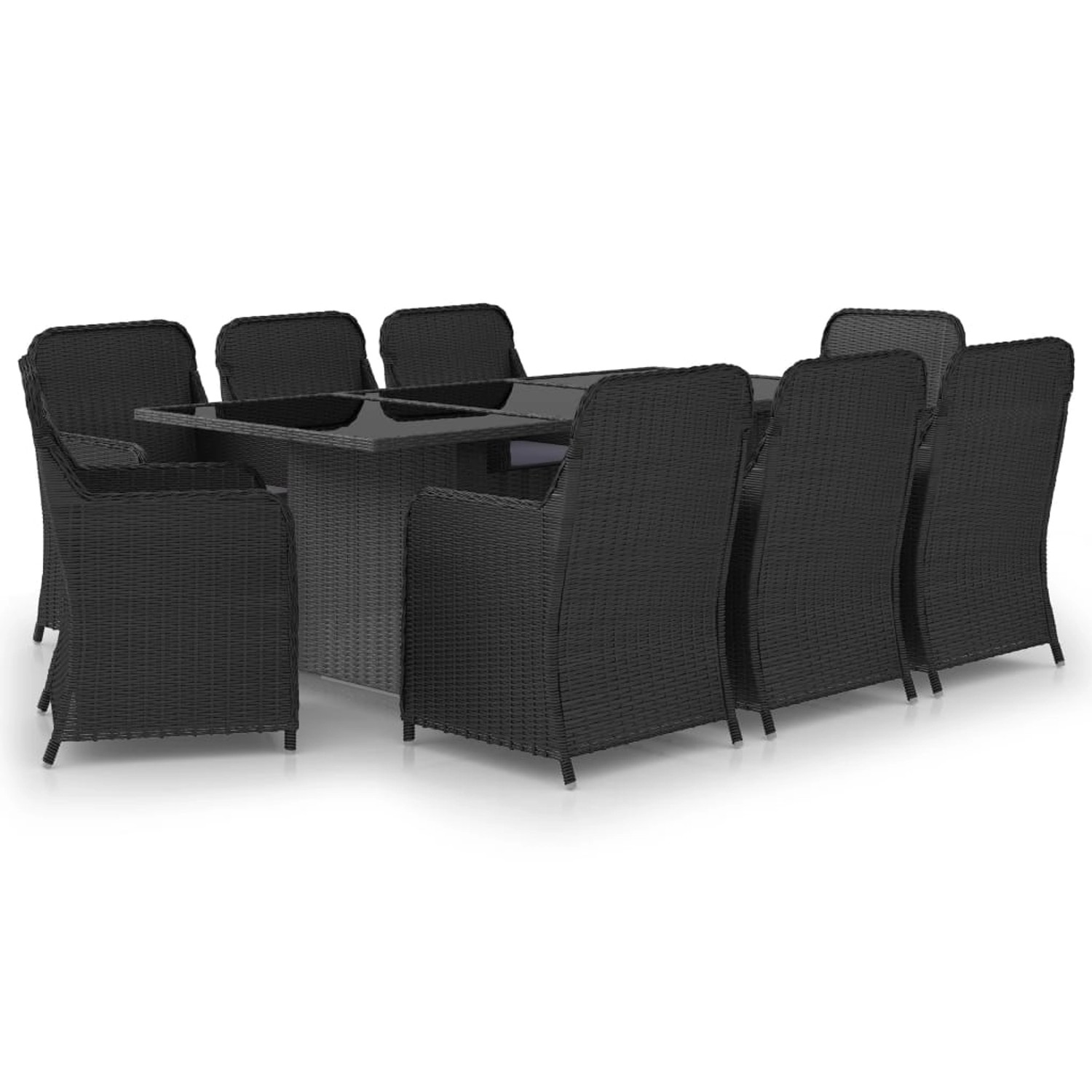 vidaXL 9-tlg Garten-Essgruppe Poly Rattan Schwarz Modell 10 vidaXL 9-tlg Garten-Essgruppe Poly Rattan Schwarz Modell 10 von VIDAXL